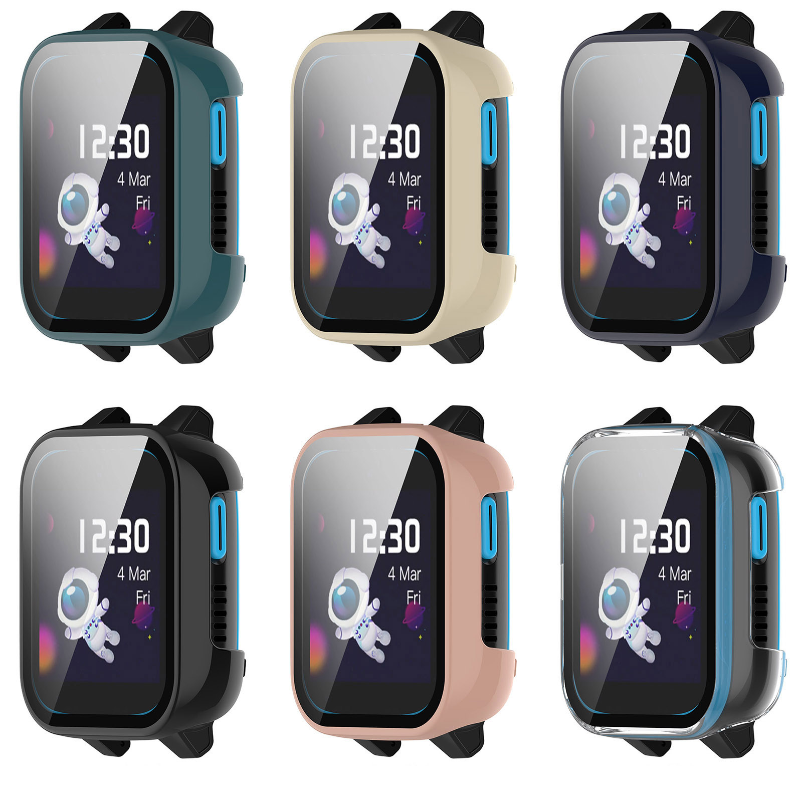 حافة صلبة قذيفة الزجاج حامي ال - مراجعة Smartwatch Watches Kids وسعره