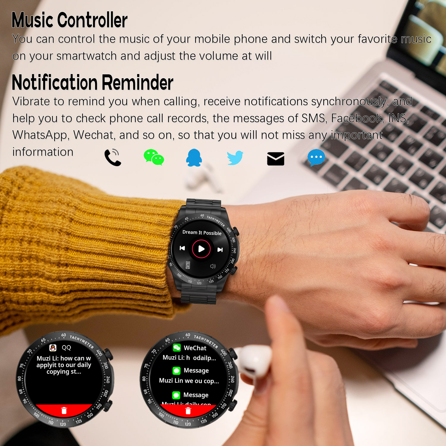 ساعة ذكية رولستيمي بريميوم متع - مراجعة Smartwatch Premium Watches For Men وسعره