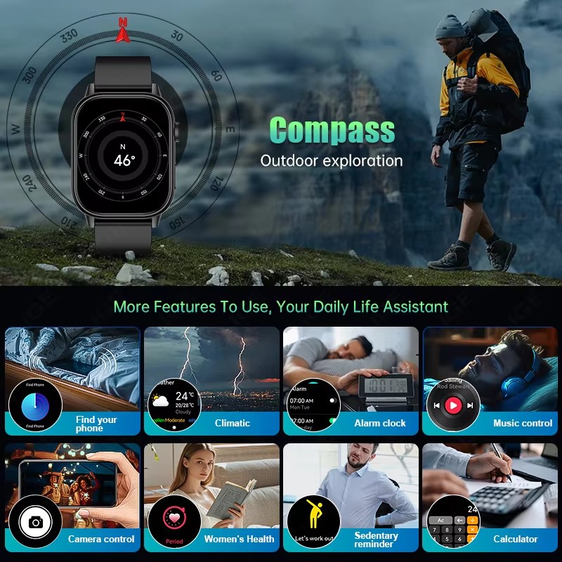 ساعة ذكية أصلية فاخرة للرجال م - مراجعة Smartwatch Premium Watches For Men وسعره