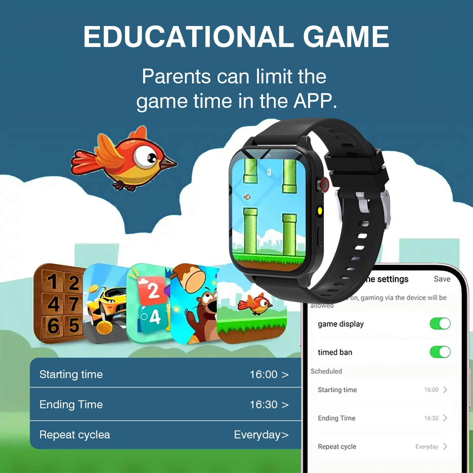 ساعة ذكية للأطفال 18 لعبة كامي - مراجعة Smartwatch Watches Kids وسعره