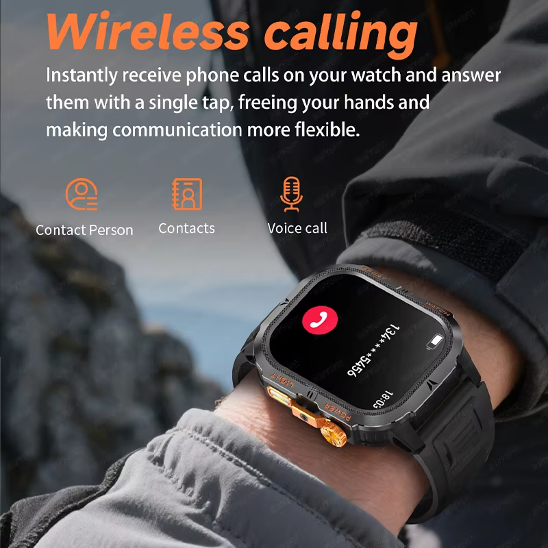 ساعة ذكية عسكرية متينة 2026 بب - مراجعة Smartwatch Rugged Watches For Men وسعره