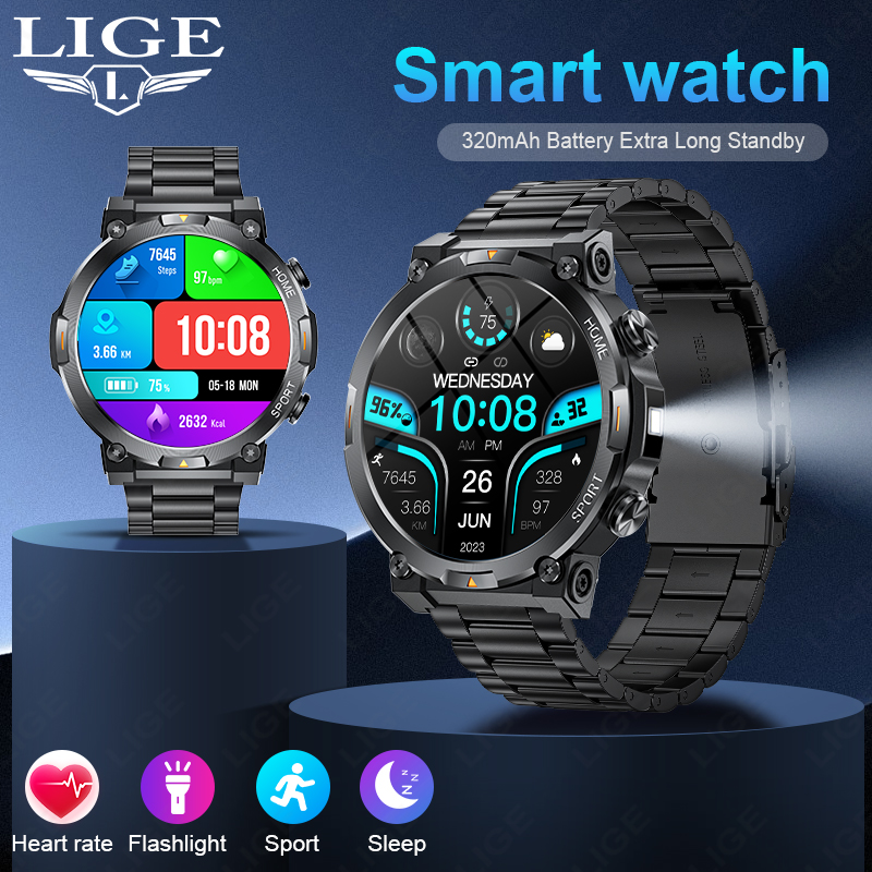 ساعة ذكية رياضية للرجال من LIG - مراجعة Smartwatch Latest Watches For Men وسعره