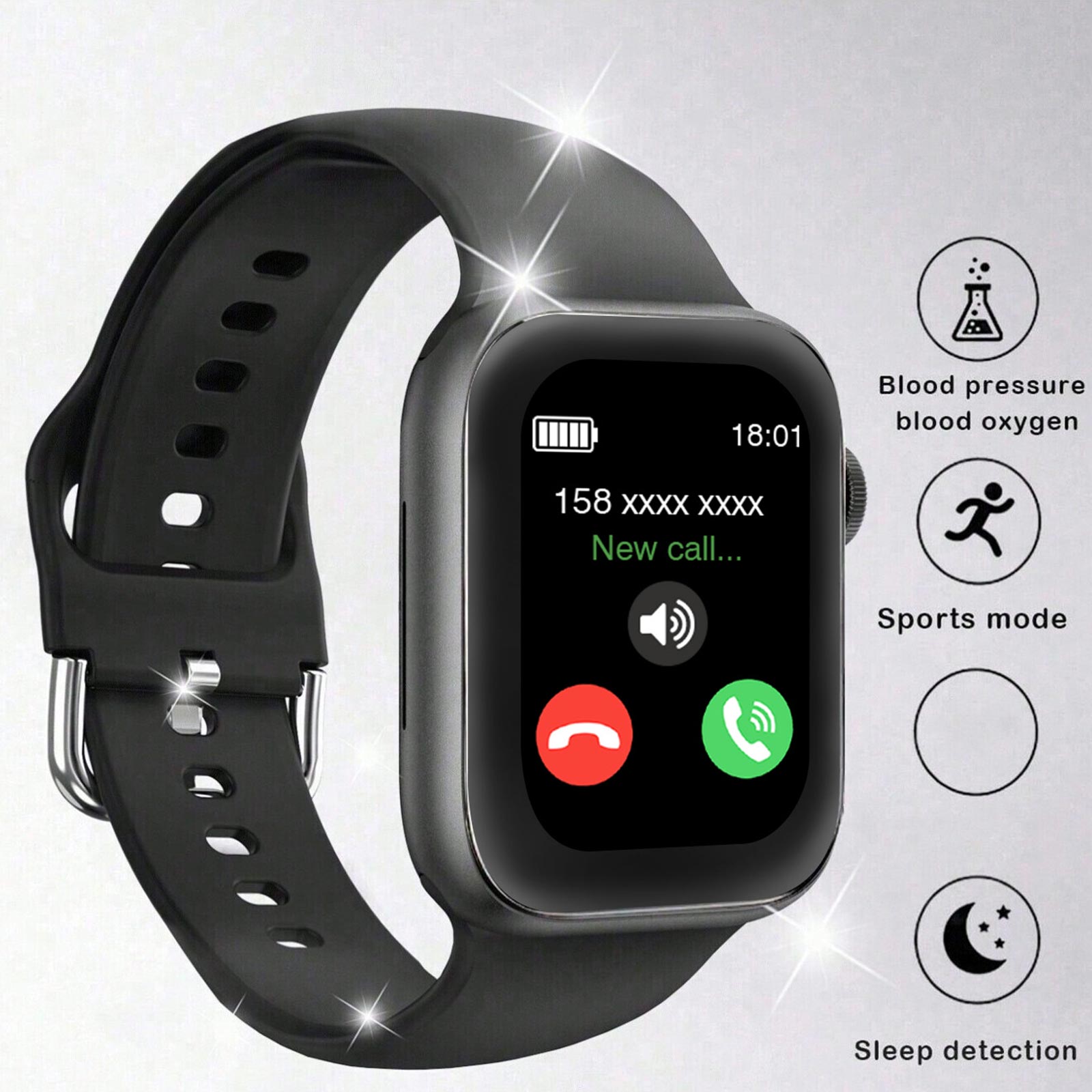 ساعة ذكية، مكالمات/قرص لاسلكي، - مراجعة Smartwatch Iphone Watch For Men وسعره