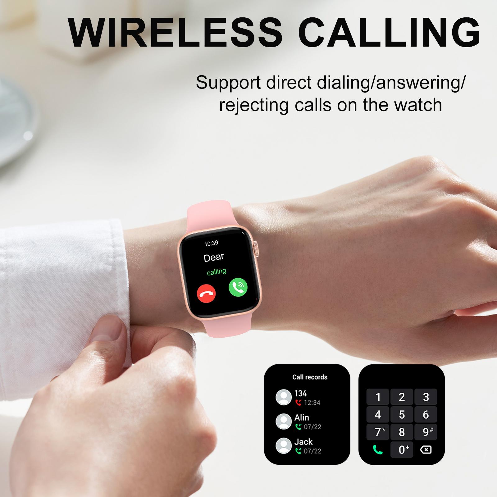 ساعة ذكية، مكالمات/قرص لاسلكي، - مراجعة Smartwatch Iphone Watch For Men وسعره
