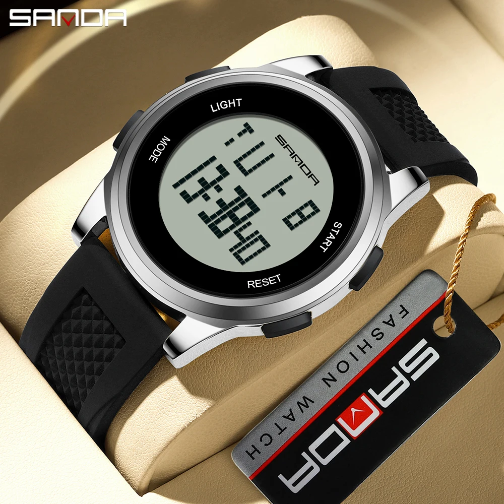 SANDA 9067 ساعة رقمية للرجال ا - مراجعة Smartwatch Army Watches For Men وسعره