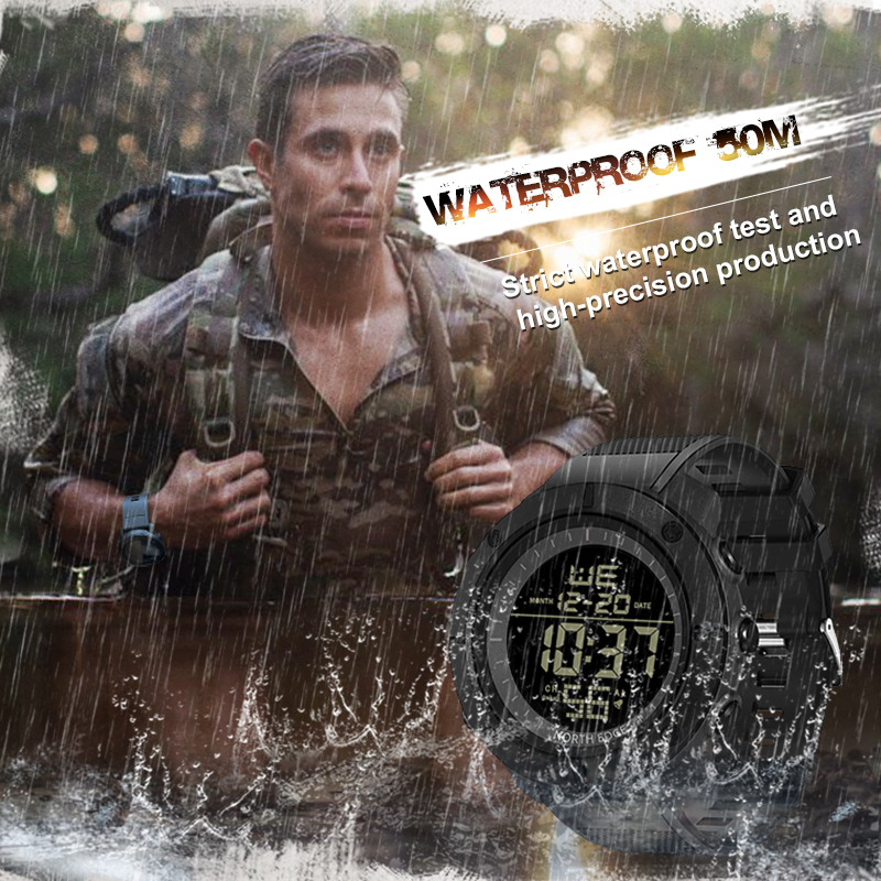 نورث ايدج رجالي ساعات رقمية ال - مراجعة Smartwatch Army Watches For Men وسعره