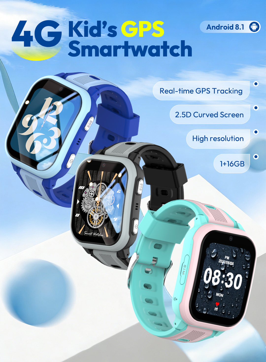 ساعة ذكية KT41 - ساعة أطفال بخ - مراجعة Smartwatch Watches Gift For Girls وسعره