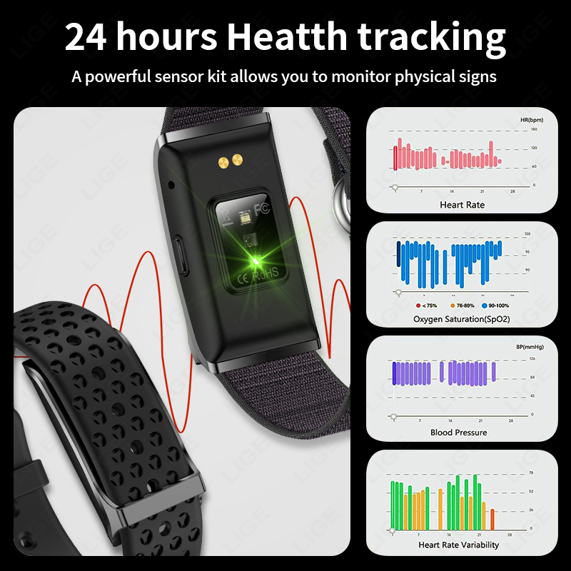 LIGE 100+ الرياضة جهاز تعقب لل - مراجعة Smartwatch Watches For Men وسعره