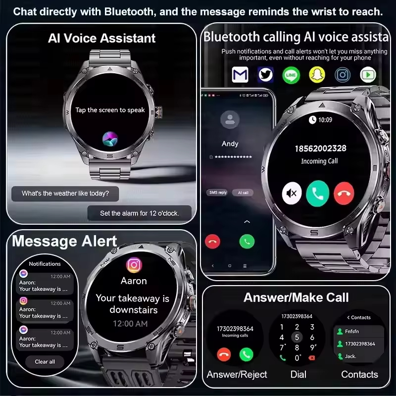 ساعة ذكية بنظام تحديد المواقع  - مراجعة Smartwatch Premium Watches For Men وسعره