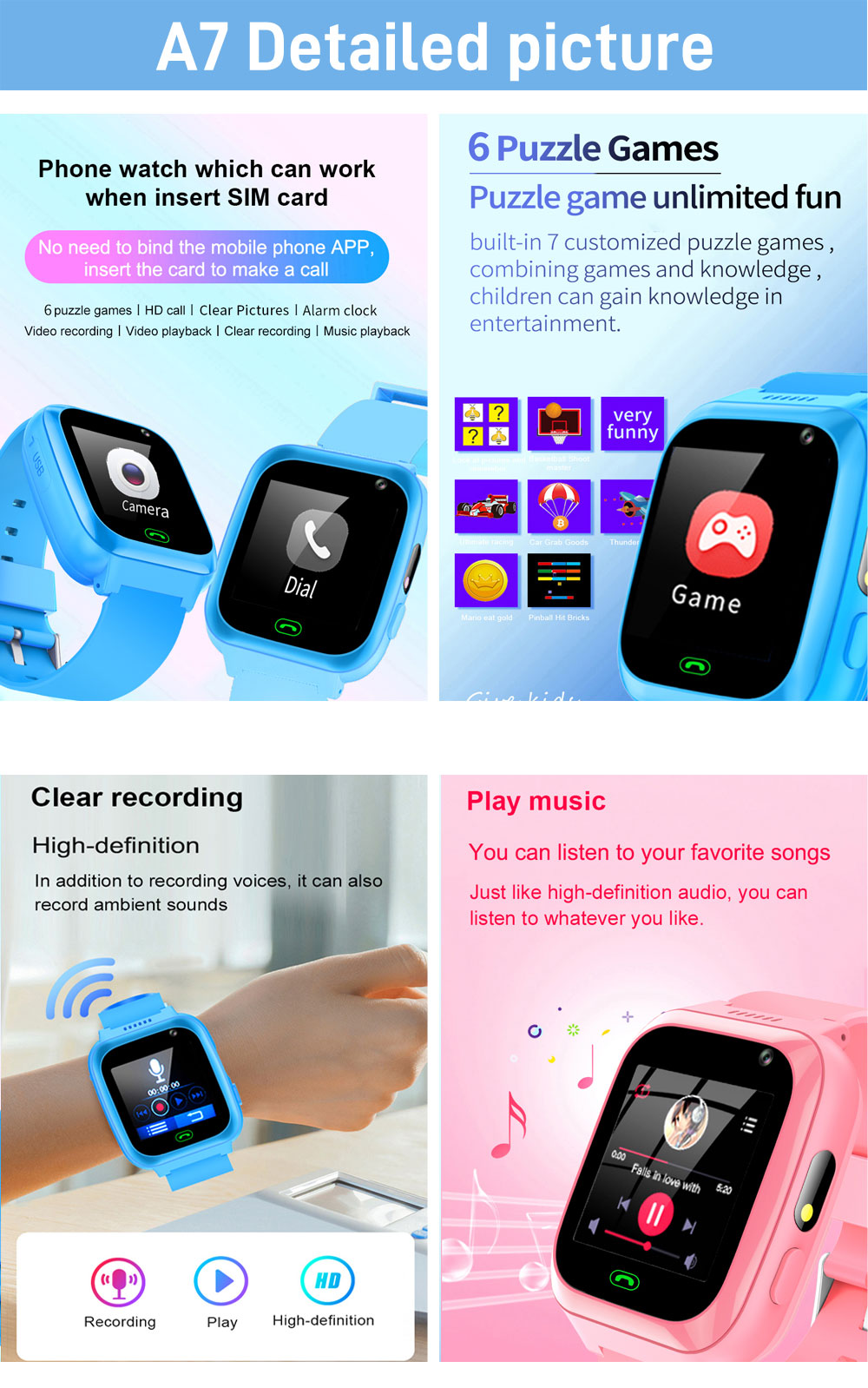 2G 4G الاطفال ساعة ذكية الهاتف - مراجعة Smartwatch Watches Gift For Girls وسعره