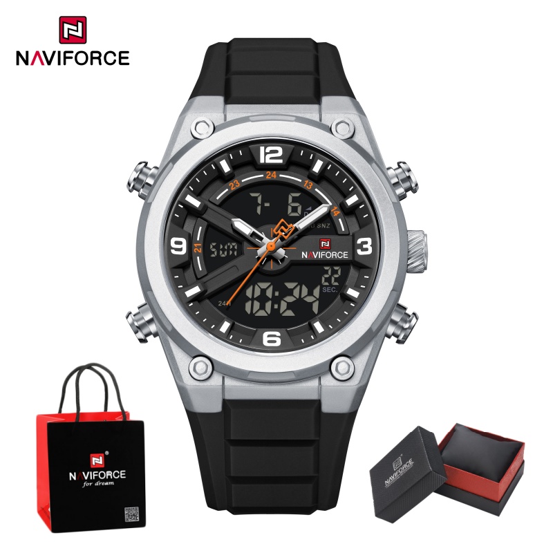 ساعة NAVIFORCE للرجال بشاشة مز - مراجعة Analog Quartz Watch وسعره