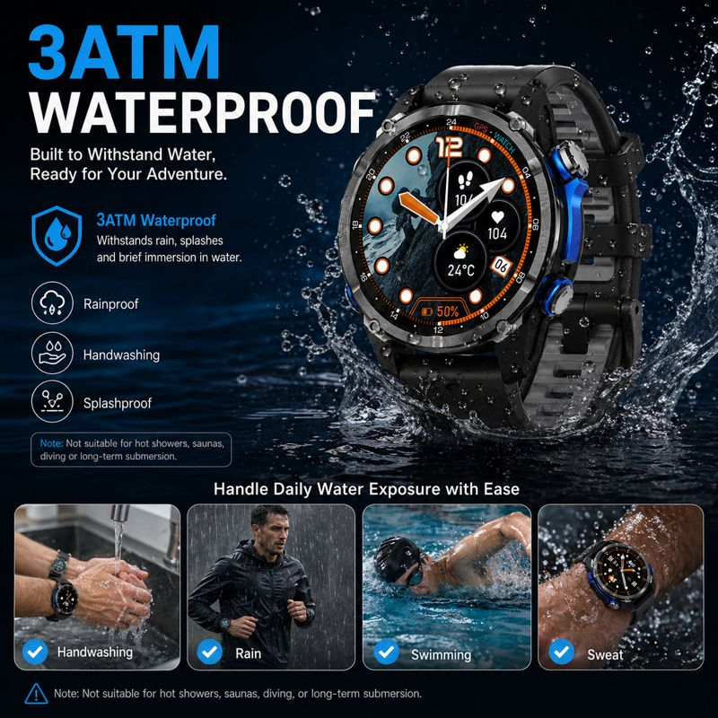 ساعة ذكية جديدة لعام 2026 بتصن - مراجعة Smartwatch Army Watches For Men وسعره