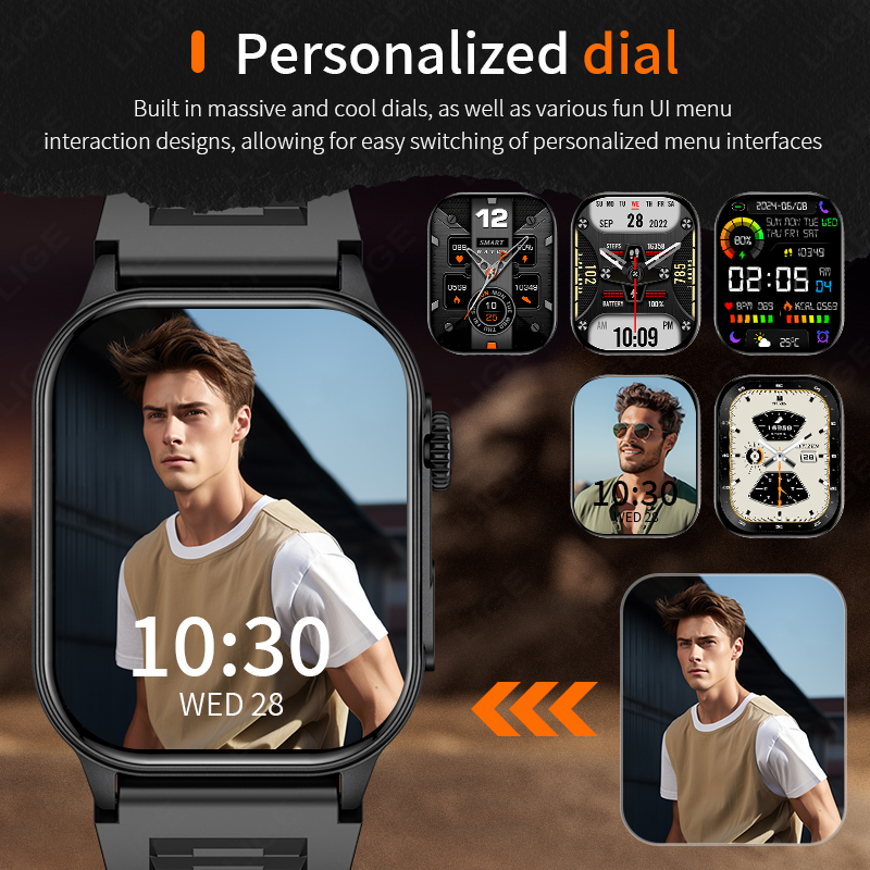 LIGE ساعة ذكية للرجال 3ATM مقا - مراجعة Smartwatch Latest Watches For Men وسعره