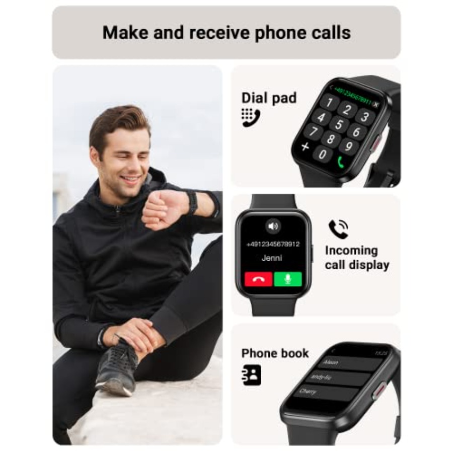 ساعة ذكية للرجال/النساء متوافق - مراجعة Smartwatch Iphone Watch For Men وسعره